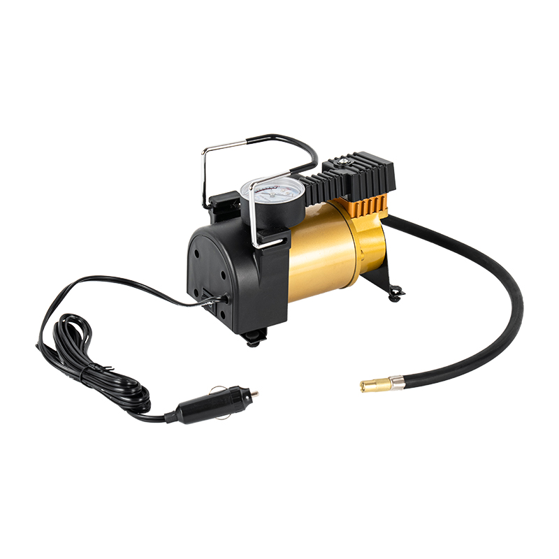 Bomba infladora de neumáticos de un solo cilindro de 12 V CC RT-823 con medidor de presión