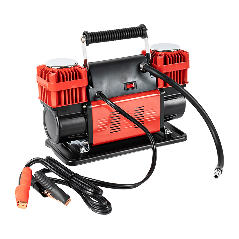 RT-533 Bomba infladora de neumáticos de 12 V CC con dos cilindros metálicos